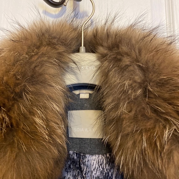 NEW Soia & Kyo Wool Fox Fur Coat - Picture 4 of 9